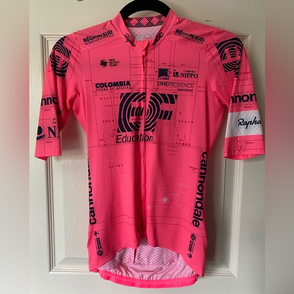 Rapha EF Education-Nippo Women’s Pro Team Aero Jersey high-vis pink size Small - Picture 1 of 12